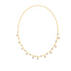 0.76 Ct Round Cut Moissanite Minimalist Chain Necklace In 14K Yellow Gold Plated