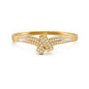1.50 Ct Round Cut Moissanite Women's Bangle Bracelet 14K Gold Plated