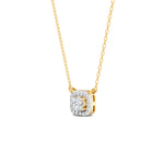 Load image into Gallery viewer, 0.30 Ct Round Cut Moissanite Women's Halo Necklace Pendant 14K Gold Plated
