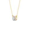 0.30 Ct Round Cut Moissanite Women's Halo Necklace Pendant 14K Gold Plated