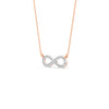 0.33Ct Round Cut Moissanite Infinity Pendant Necklace 14K Yellow Gold Plated