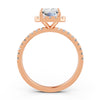 2.15Ct Emerald Cut Moissanite Halo Engagement Ring 14K Gold Plated