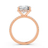 3.53Ct Cushion Cut Moissanite Hidden Halo Engagement Ring 14K Gold Plated