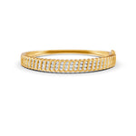 Load image into Gallery viewer, 1.90 Ct Round Cut Natural Moissanite Women's Bangle Bracelets 14K Gold Plated