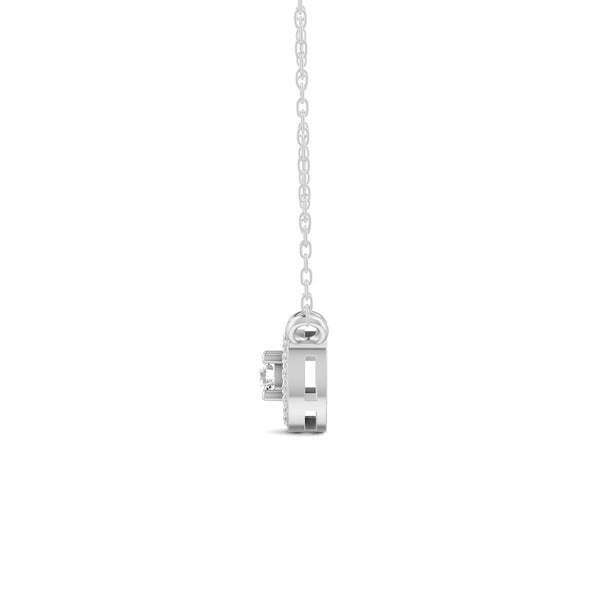 0.17 Ct Round Cut Moissanite Women's Heart Necklace Pendant 14K Gold Plated