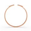 0.15 Ct Round Cut Natural Moissanite Women's Bangle Bracelets 14K Gold Plated
