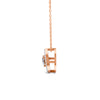 0.56 Ct Round Cut Moissanite Women's Cluster Necklace Pendant 14K Gold Plated