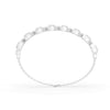 0.84 Ct Round Cut Moissanite Geometric Cluster Link Bracelet 14K Yellow Gold Plated