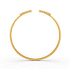0.15 Ct Round Cut Natural Moissanite Women's Bangle Bracelets 14K Gold Plated