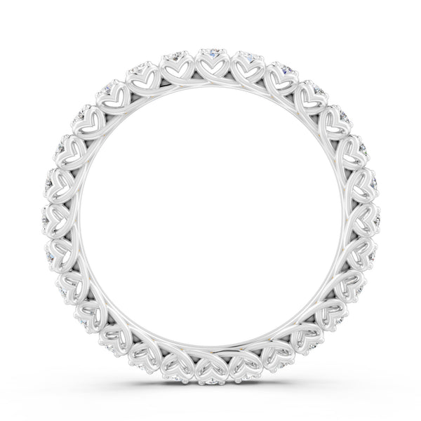 0.54Ct Round Cut Moissanite Full Eternity Band Ring 14K Gold Plated