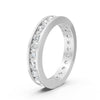 1.38Ct Round Cut Moissanite Channel Set Full Eternity Band Ring 14K Gold Plated