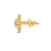 0.72 Ct Round Cut Moissanite Cluster Stud Earrings 14K Yellow Gold Plated