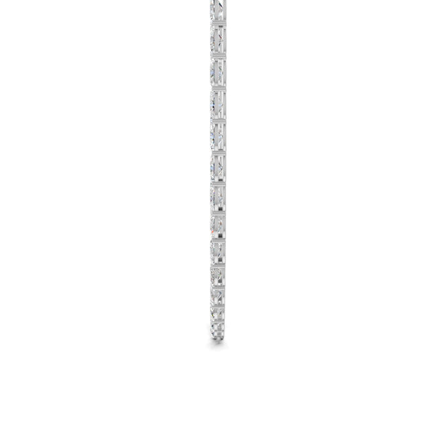 6.20 Ct Oval Cut Moissanite Tennis Necklace 14K Yellow Gold Plated