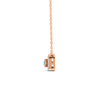 0.30 Ct Round Cut Moissanite Women's Halo Necklace Pendant 14K Gold Plated