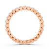 0.54Ct Round Cut Moissanite Full Eternity Band Ring 14K Gold Plated