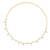 0.76 Ct Round Cut Moissanite Minimalist Chain Necklace In 14K Yellow Gold Plated