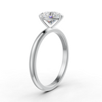 Load image into Gallery viewer, Round Cut Real Moissanite 2 Prong Solitaire Ring 14K Gold Plated
