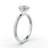 1-5 Ct Round Cut Real Moissanite 2 Prong Solitaire Ring 14K Yellow Gold Plated