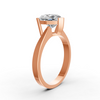 1-5 Ct Heart Cut Real Moissanite V Prong Solitaire Ring 14K Gold Plated