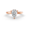 1-5 Ct Pear Cut Real Moissanite Claw Prong Solitaire Ring 14K Yellow Gold Plated