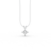 Princess Cut Moissanite Solitaire Pendant 14K Yellow Gold Plated