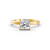 1-5 Ct Cushion Cut Real Moissanite 4 Prong Solitaire Ring 14K Yellow Gold Plated
