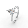 1-5 Ct Marquise Cut Real Moissanite 4 Prong Solitaire Ring 14K Yellow Gold Plated