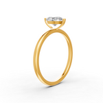 Load image into Gallery viewer, Oval Cut Real Moissanite 2 Prong Solitaire Ring 14K Gold Plated