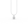 Round Cut Moissanite Solitaire Pendant 14K Yellow Gold Plated