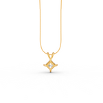 Load image into Gallery viewer, Princess Cut Moissanite Solitaire Pendant 14K Gold Plated