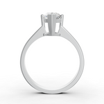 Load image into Gallery viewer, Pear Cut Real Moissanite 3 Prong Solitaire Ring 14K Gold Plated