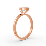 Load image into Gallery viewer, Marquise Cut Real Moissanite Bezel Set Solitaire Ring 14K Gold Plated