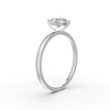 1-5 Ct Oval Cut Real Moissanite 2 Prong Solitaire Ring 14K Yellow Gold Plated