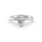 Load image into Gallery viewer, Oval Cut Real Moissanite Double Prong Solitaire Ring 14K Gold Plated