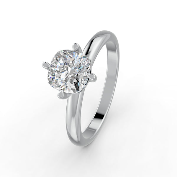 1-5 Ct Cushion Cut Real Moissanite Clow Prong Solitaire Ring 14K Yellow Gold Plated