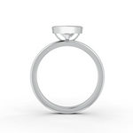 Load image into Gallery viewer, Heart Cut Real Moissanite Bezel Set Solitaire Ring 14K Gold Plated