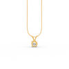 Round Cut Moissanite Solitaire Pendant 14K Yellow Gold Plated