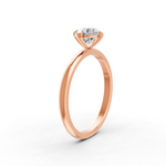 Load image into Gallery viewer, Round Cut Real Moissanite 4 Prong Solitaire Ring 14K Gold Plated