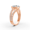 3.83Ct Oval Cut Moissanite Women Engagement Ring 14K Gold Plated