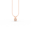 Round Cut Moissanite Solitaire Pendant 14K Yellow Gold Plated
