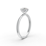 Load image into Gallery viewer, Round Cut Real Moissanite 4 Prong Solitaire Ring 14K Gold Plated
