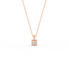 Asscher Cut GRA Certified Moissanite Solitaire Pendant in 14K Yellow Gold Plated