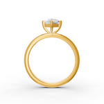 Load image into Gallery viewer, Pear Cut Real Moissanite Claw Prong Solitaire Ring 14K Gold Plated