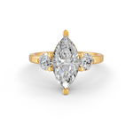 Load image into Gallery viewer, 2Ct Marquise Cut Moissanite Women's Engagement Ring 14K Yellow Gold Plated