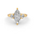 1.89Ct Marquise Cut Moissanite Women's Engagement Ring 14K Yellow Gold Plated