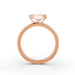 Load image into Gallery viewer, Heart Cut Real Moissanite Bezel Set Solitaire Ring 14K Gold Plated