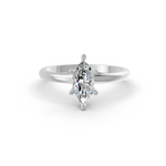 Load image into Gallery viewer, Marquise Cut Real Moissanite 6 Prong Solitaire Ring 14K Gold Plated