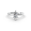 1-5 Ct Marquise Cut Real Moissanite 6 Prong Solitaire Ring 14K Yellow Gold Plated