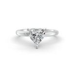 Load image into Gallery viewer, Heart Cut Real Moissanite 3 Prong Solitaire Ring 14K Gold Plated