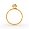 1-5 Ct Oval Cut Real Moissanite Double 4 Prong Solitaire Ring 14K Yellow Gold Plated